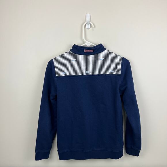 Vineyard Vines Classic Stripe Embroidered Shep Shirt Deep Bay L 14 - Picture 5 of 6